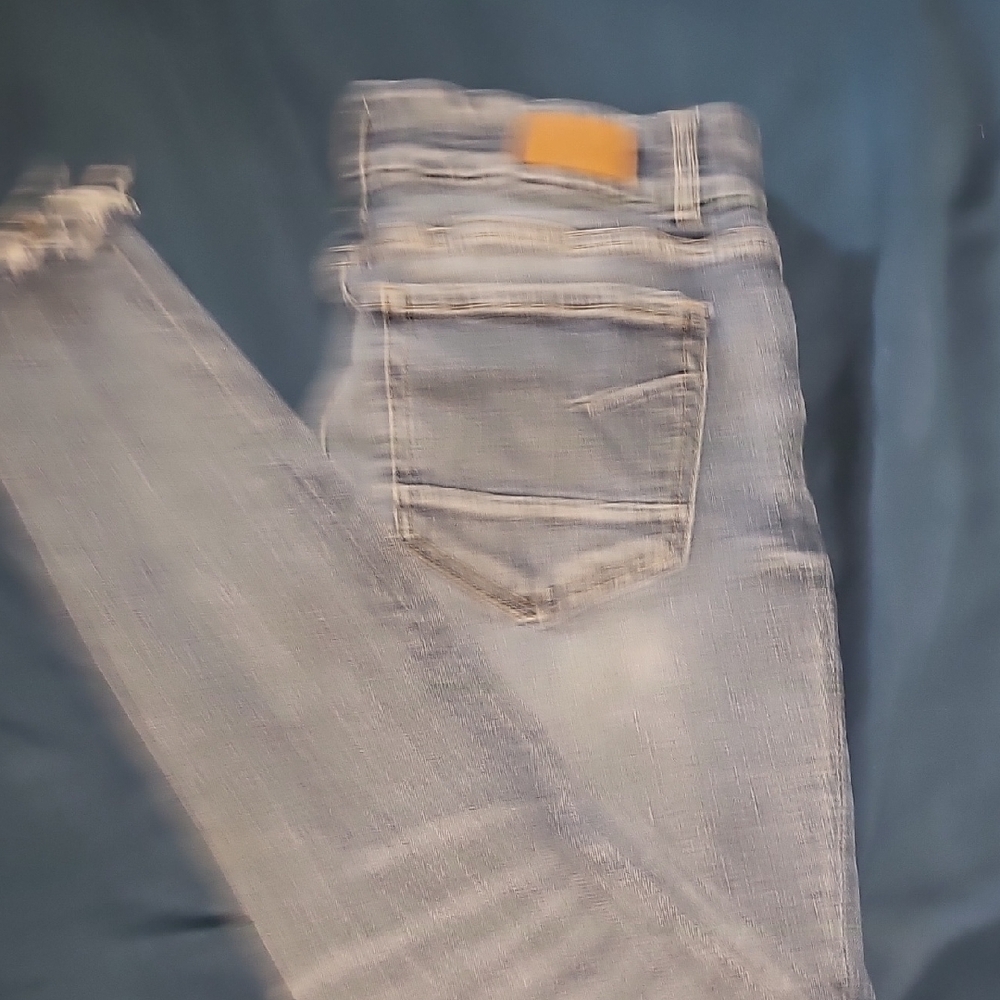 BKE Blue Skinny Jeans with Distressed Details - Picture 4 of 4